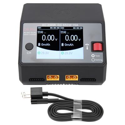 D6 Pro LiPo Battery Balance Charger Dual Ports AC200W DC650W 15A RC Lithium Battery Charger