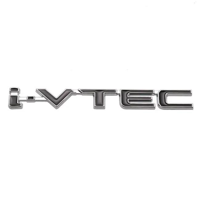 COZ1 3D Metal Car Letters Trunk Emblem Badge Decal I VTEC Sticker For Honda City Civic Accord Jazz CRV IVTEC I-VTEC Logo Accessories