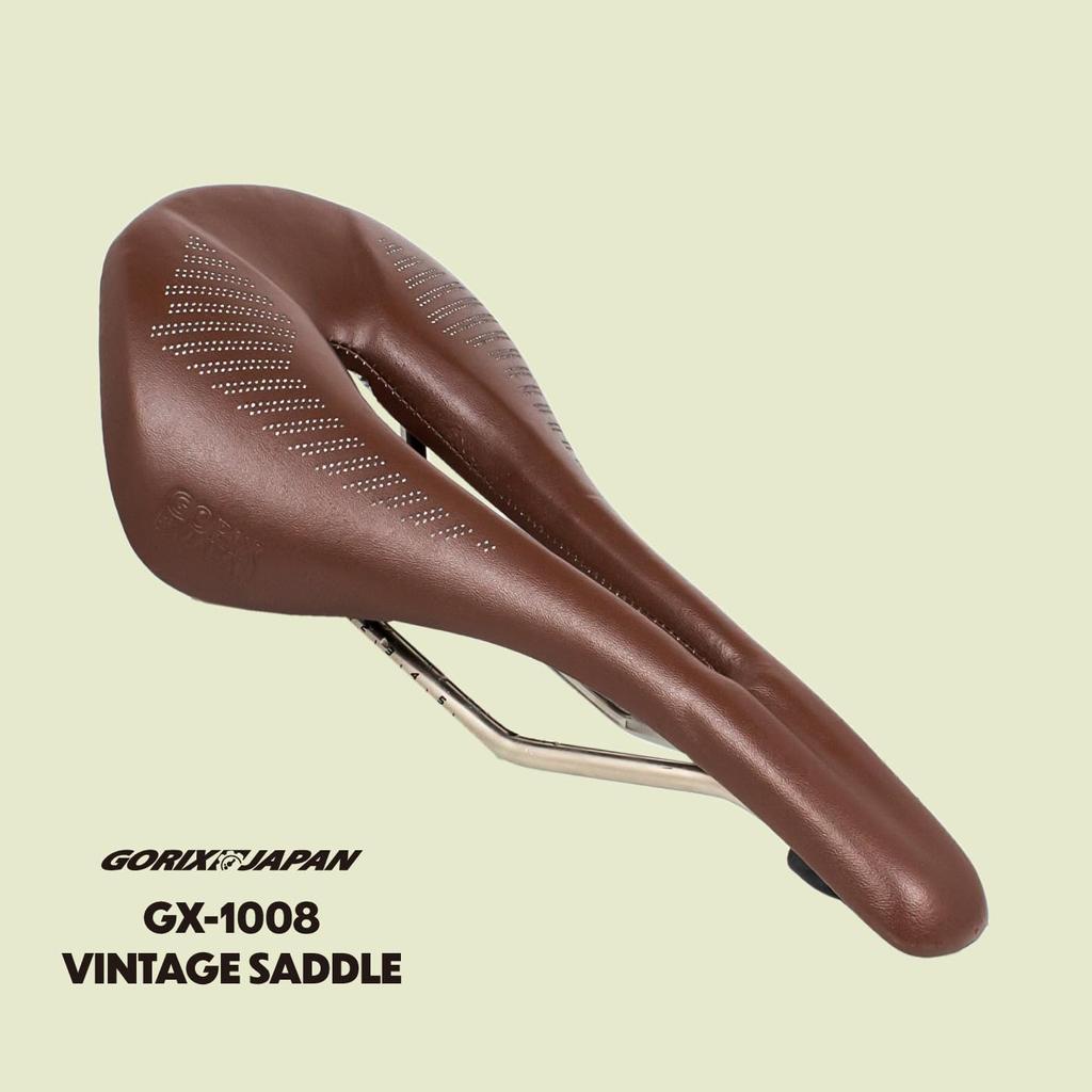GORIX Седло Велосипед Винтажное Седло Коричневое Кросс Байк Шоссейный Велосипед Садору Мини Вело Седло Замена Стильная Кастомизация (GX-1008)