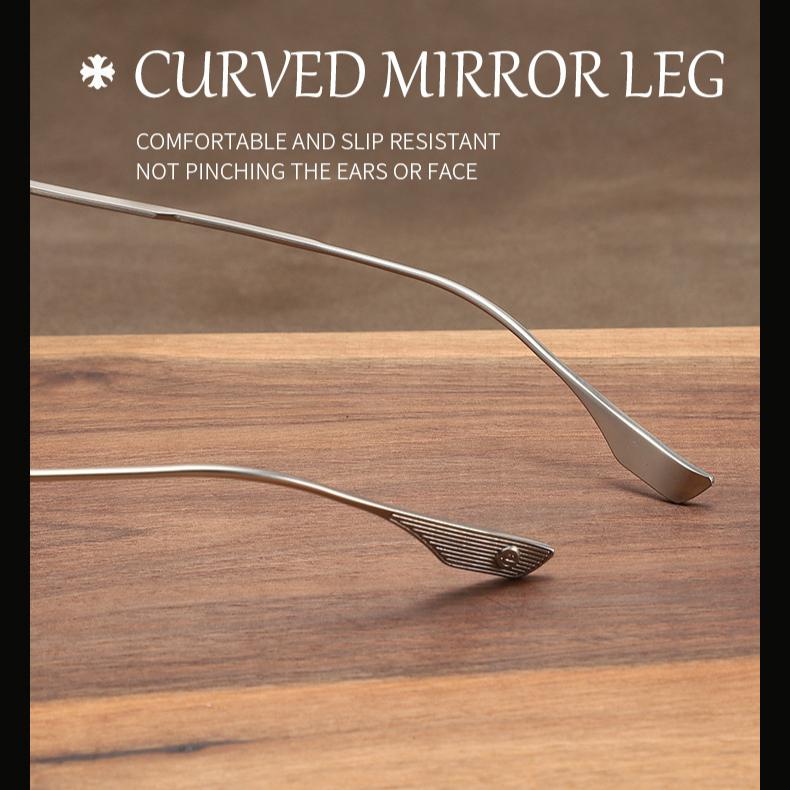 Металлическая оправа Оправа для очков для близорукости Анти-синий Плоское зеркало