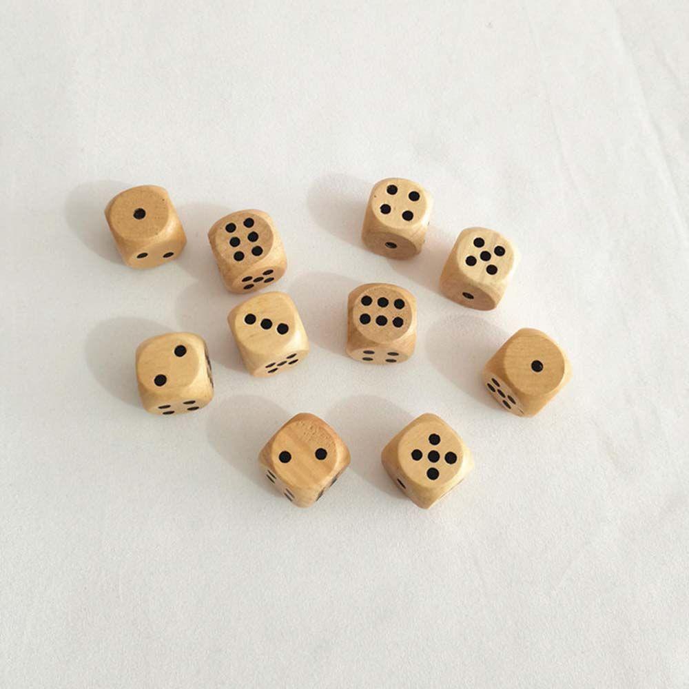 Game Playing Games Board Games Round Corner Square Point Dice Wooden Dice D6 Dice 6 Sided Dice