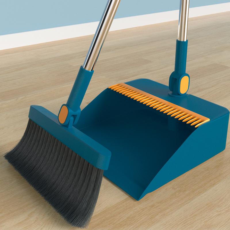 Broom and Dustpan Set for Home Stand Up Broom and Dustpan Comb for Office Home Kitchen Indoor Floor Cleaning Use Broom Clean Set