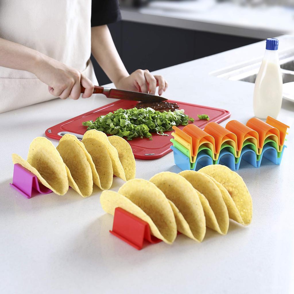 1/6pc Mexican Roll Rack Taco Holder Tortilla Pancake Stand Holder Creative Wave Shape Tray Holder Taco Cake Rack Kitchen Gadgets
