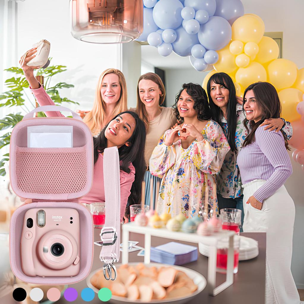 Чехол для хранения Lebakort, совместимый с Fujifilm FUJIFILM instax mini 12 11 Cheki, мгновенная камера, синий / (Пастельный чехол)