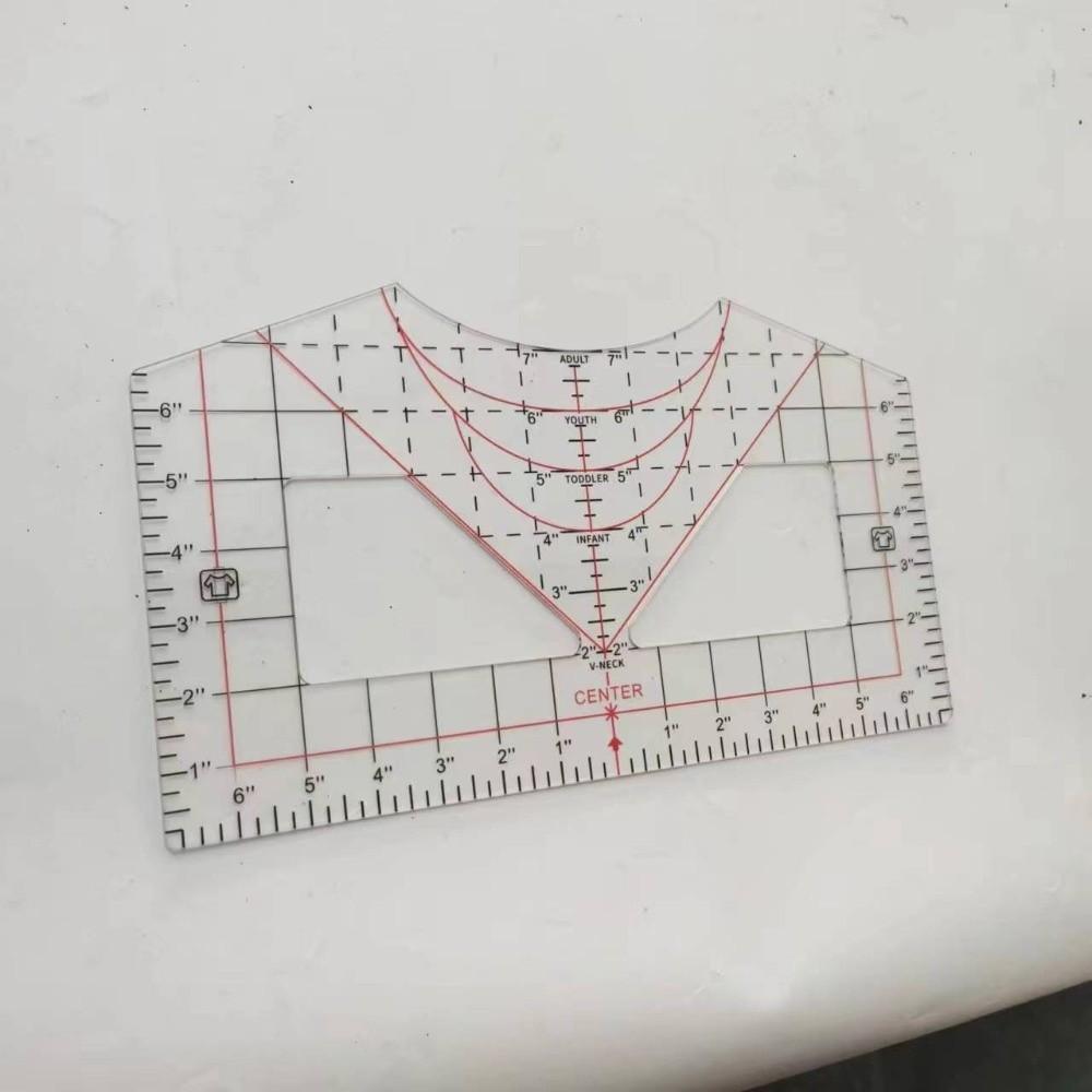 Transparent T-Shirt Ruler Acrylic Garment Sewing Ruler New Garment Measurement Tool  T-Shirt Making