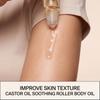Organic Castor Oil With Rose Quartz Roller Deep Botanical Nourishing Soothing Moisturizing Cooling Massage For Face Body CareOil