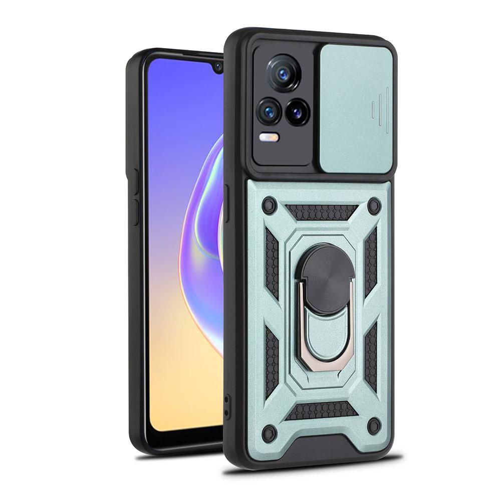 Бронированный чехол для камеры с нажимом для Vivo V21 V21E Vivov21 E Vivov21E 4G 5G автомобильный магнитный держатель с кольцом-подставкой противоударный защитный чехол Fundas