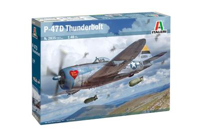 Italeri Пластиковая модель американского танка Thunderbolt времен Второй мировой войны в масштабе 1/48 P-47D IT2835 (Самолет)