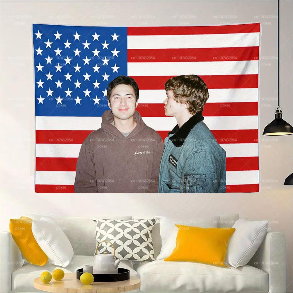 Heated Rivalry Humorous Flag Tapestry Bar Bedroom Party Home Wall Decor