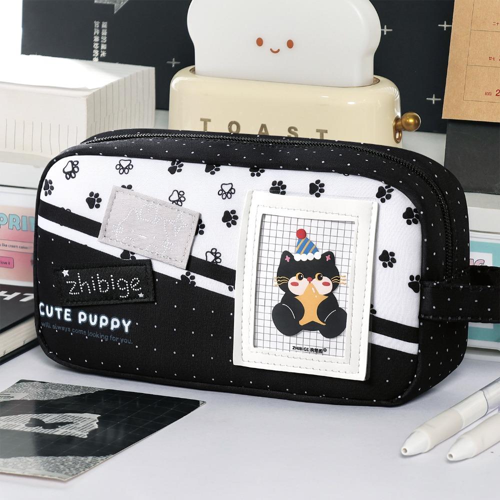 Handheld Pen Bag Large Capacity Pencil Pouch Portable Stationery Organizer  Gift