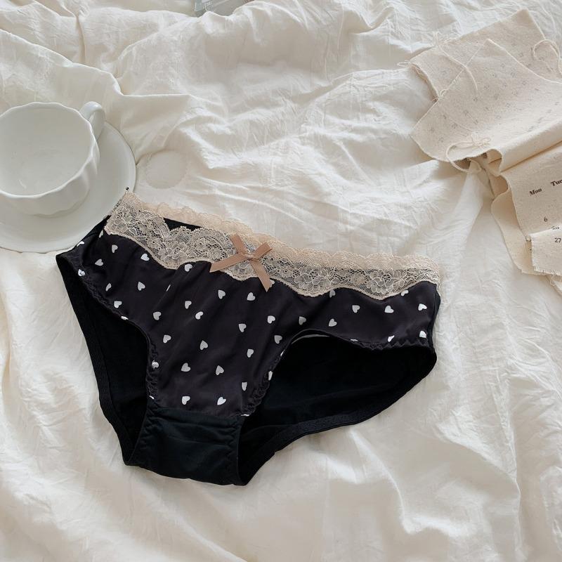 Женские кружевные трусики Pure Desire Sweet Little Fresh Love с низкой талией, удобные, дышащие, с бантом