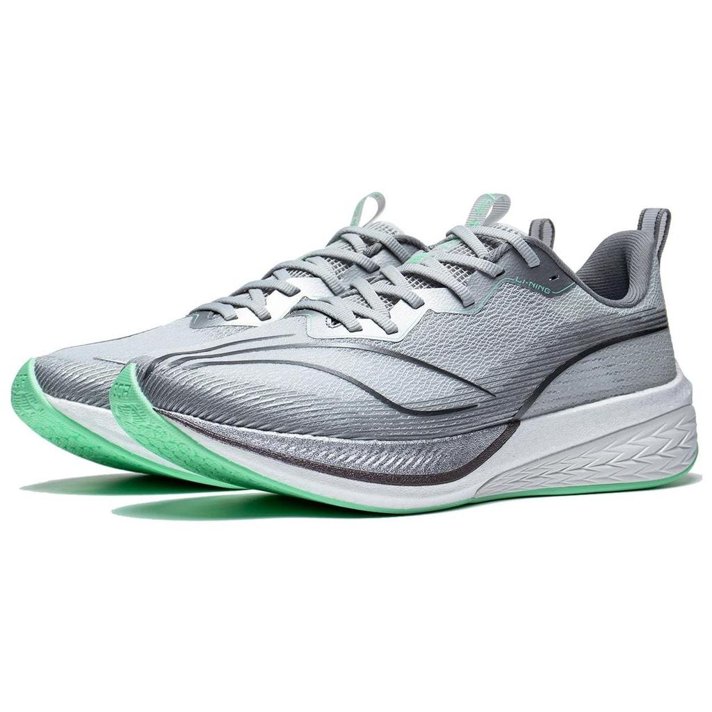 Кроссовки мужские Li Ning Red Rabbit 6 Pro Fabric Reflective Lightweight High Resilience Racing Durable Low Top Sneakers Gray ARMT013-14
