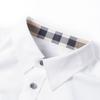 Burberry Мужская однотонная рубашка с логотипом, отложным воротником, однобортная, с длинным рукавом, белая 80667681