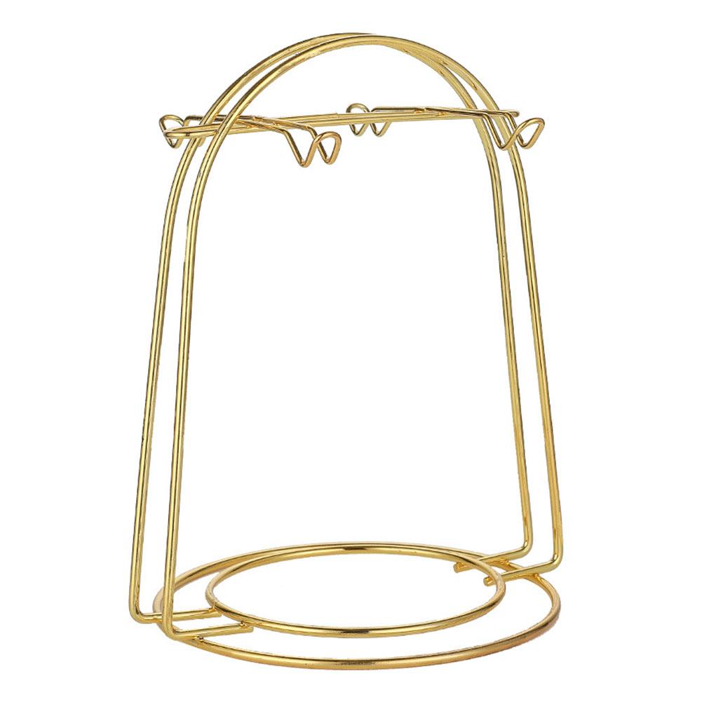 Metal Tea Cup and Saucer Holder Rack with Water Drainage System for Home and Restaurant Kitchen Cup Organization