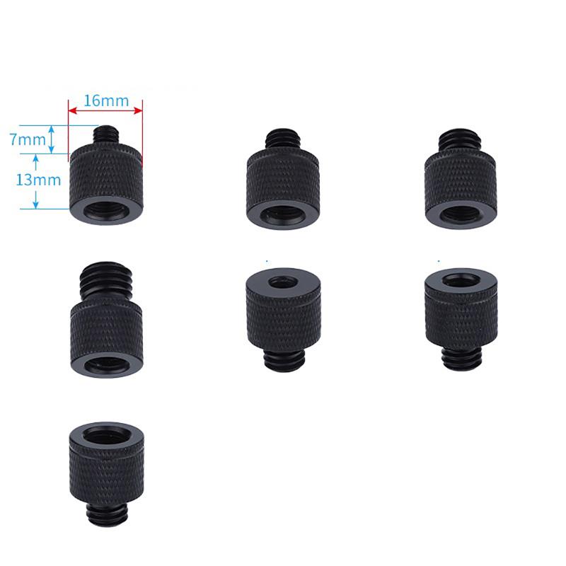 Black 1/4" To 3/8" Male To Female Thread Screw Mount Adapter Tripod Plate Screw Mount For Camera Flash Tripod Light Stand