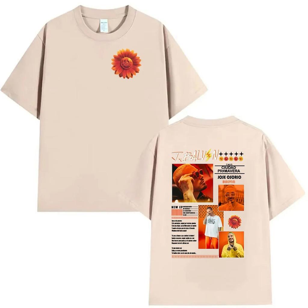Rapper J Balvin Tour 2026 Graphic T Shirt Men Women Vintage Fashion Oversized T-shirts Cotton T-shirt Man Hip Hop Clothing Tees