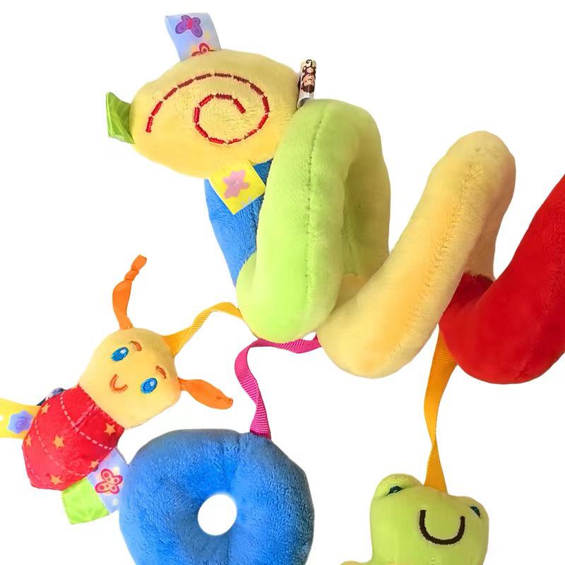 Подвесная плюшевая игрушка-гусеница для детской кроватки: Красочный бортик для детской кроватки и успокаивающая развивающая игрушка для раннего возраста