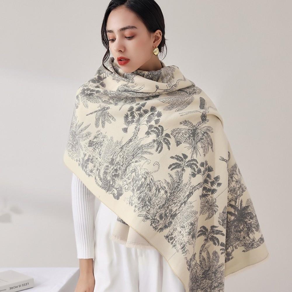 Bohemia Ethnic Style Scarf Printing Winter Tassel Scarves Imitation Cashmere Shawl Travel Vacation