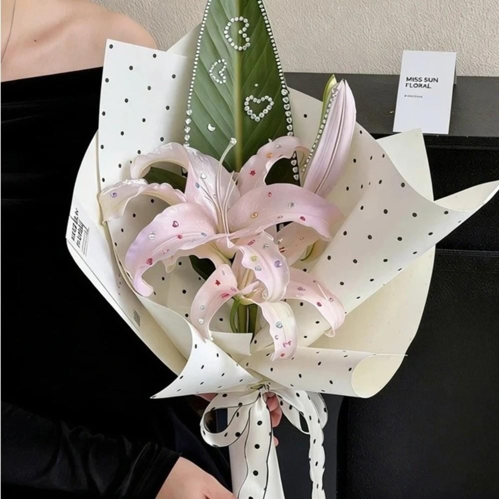 Thickened Polka Dot Wrapping Paper Korean style Floral Liner Paper Gift Packaging Pouches Gift