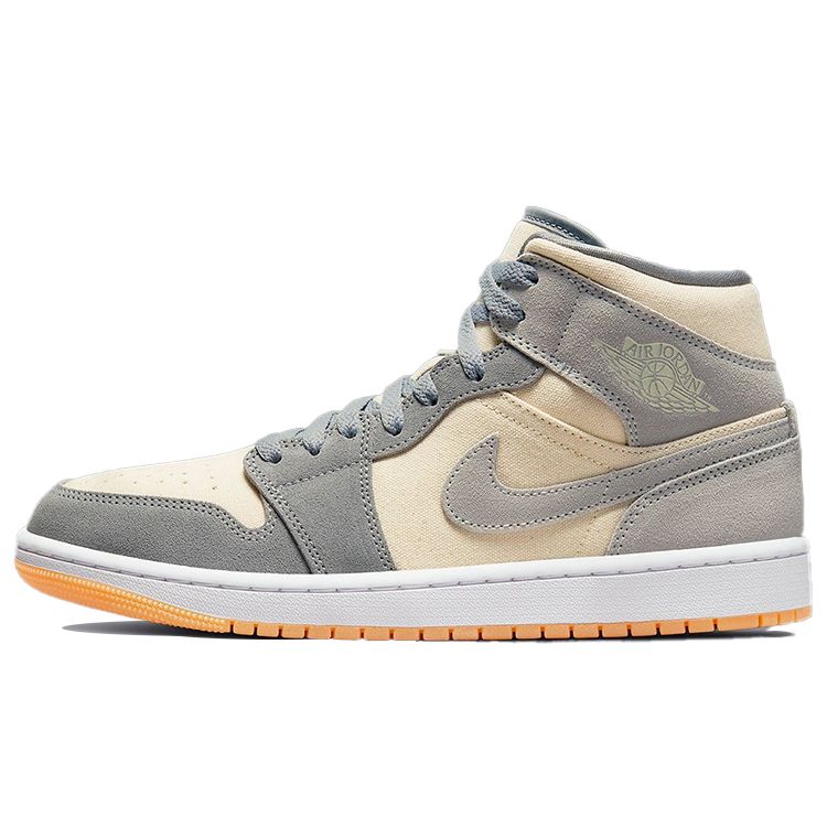 Air Jordan 1 Mid SE Coconut Milk Particle Grey Мужские кроссовки кремовые DN4281-100