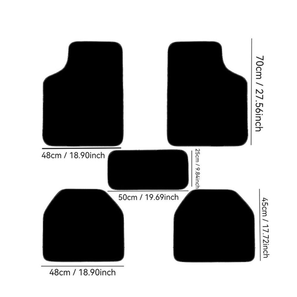 5 шт./компл. Коврики для пола автомобиля из ПУ кожи Водонепроницаемые коврики для защиты пола автомобиля для передних и задних сидений