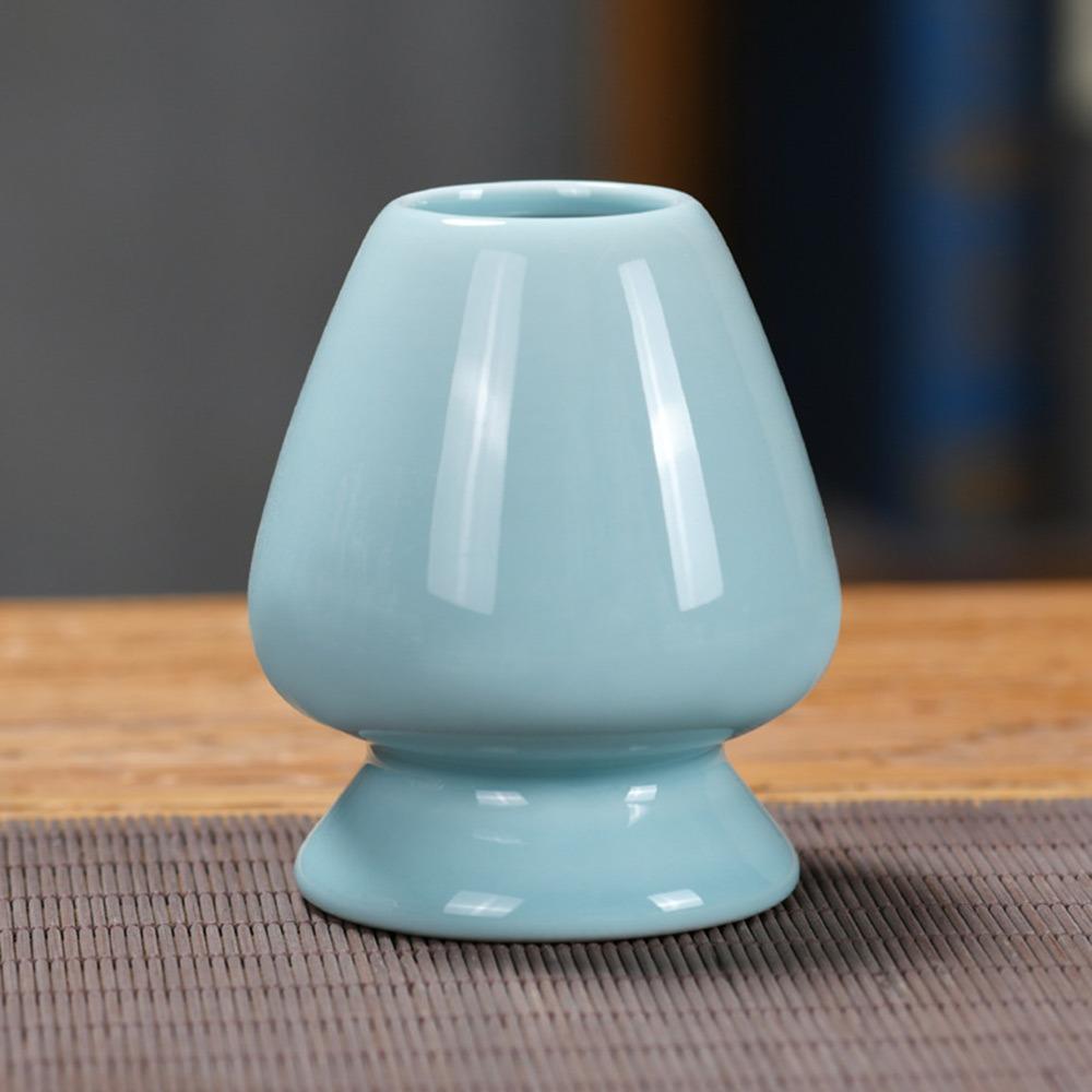 Solid Color Whisk Stand Holder Ceramic Bamboo Matcha Chasen Holder  for Tea Set Accessories