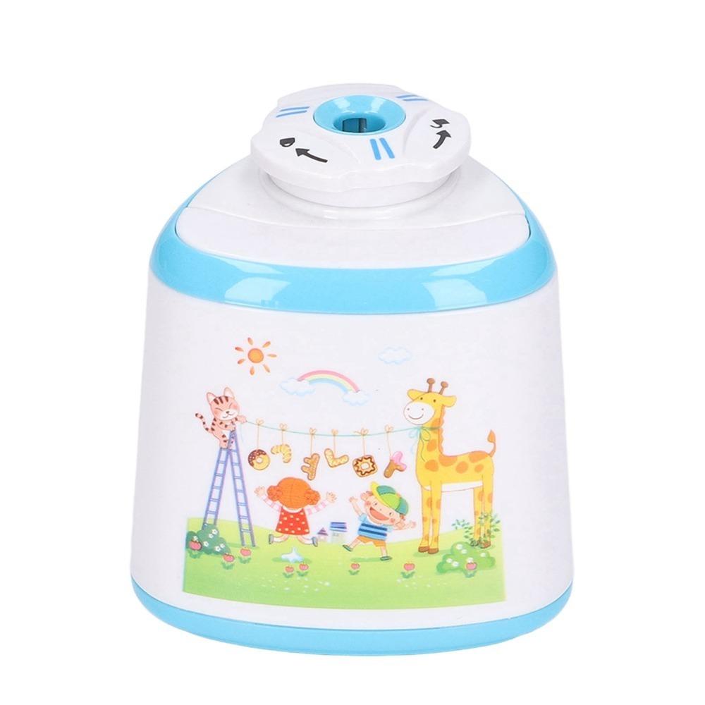 Blue Pencil Sharpeners Portable Pencil Trimmer Desk Stationery Student Daily Learning