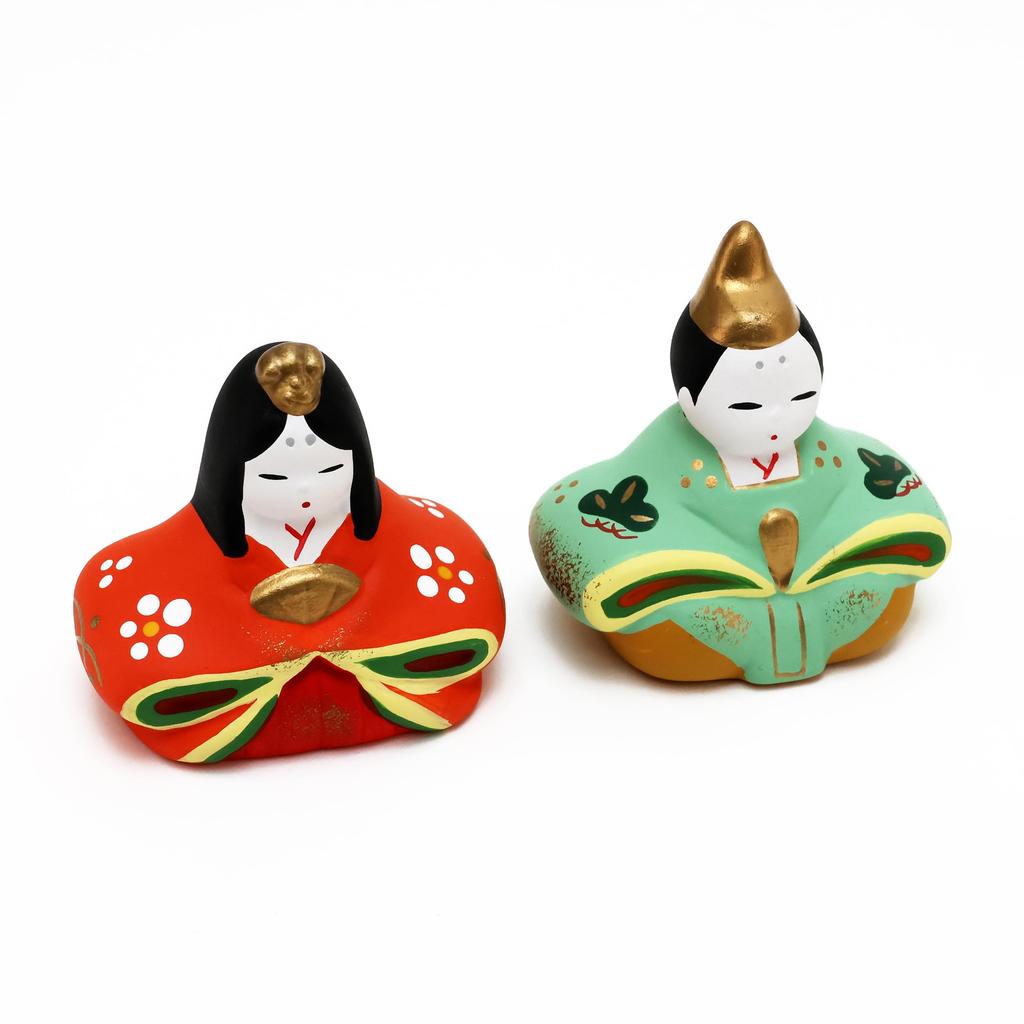 Osaka Choseido Компактные мини-куклы Хина для Праздника кукол Hana Miyabi Черная подставка-дисплей - - Керамика,