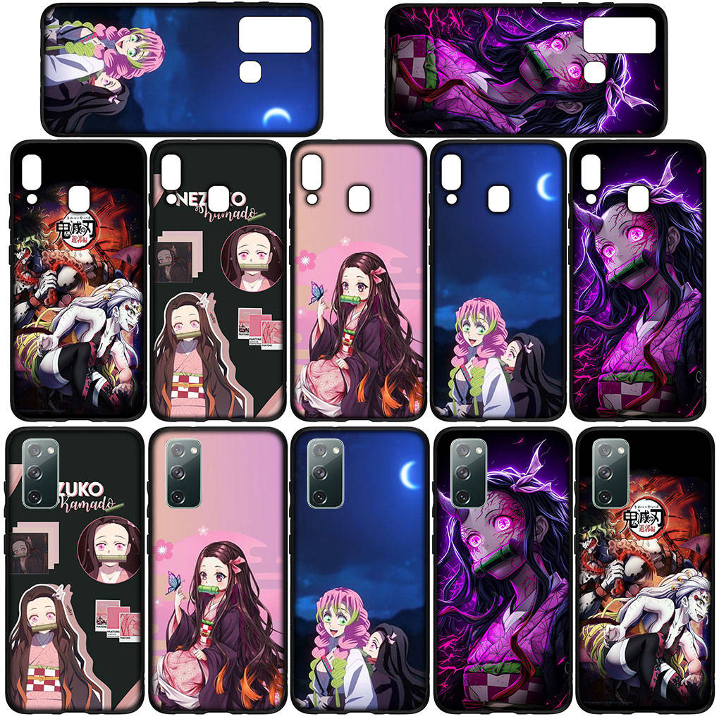 For Samsung Galaxy S24 S23 iPhone 16 15 14 Xiaomi Redmi Note 13 12 11 10 8 Plus 9 Pro Max X XR Phone Case Nezuko Demon Slayer Daki Gyutaro OPPO Huawei