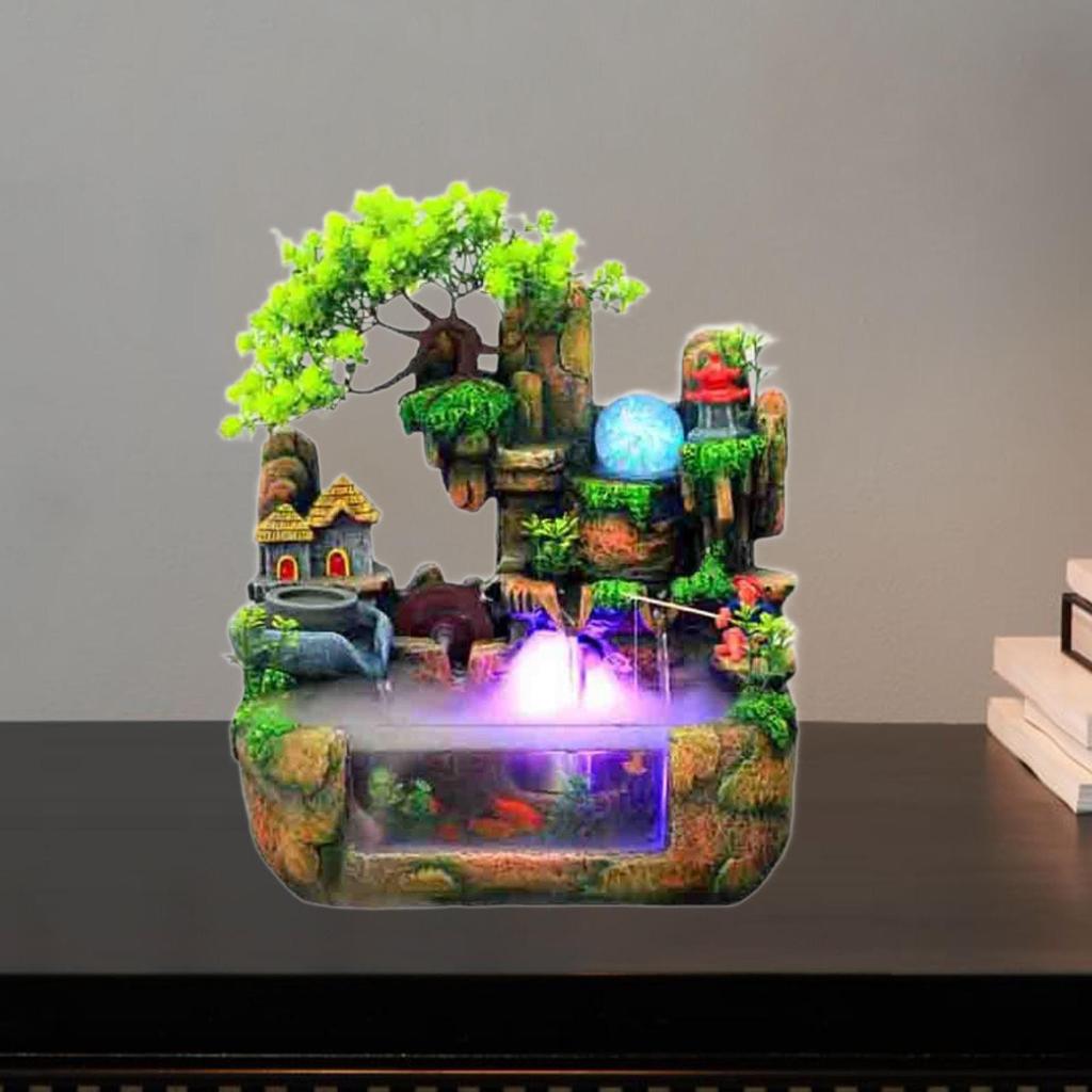 Настольный фонтан с камнями, ландшафтный водопад, дзен-медитация, бонсай, фэн-шуй, декор для йоги, гостиной, релаксации в помещении