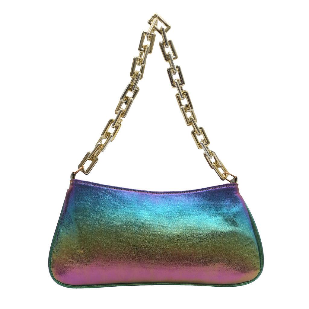 Stylish Chain Strap Women's Underarm Bag Chic Colorful Shoulder Bag For Summer 2024