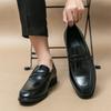Fashion Man Shiny Loafers Men Wedding Party Casual Dress Shoes PU Leather Elegant Original Boat Shoes Men Flats Plus Size 38-48