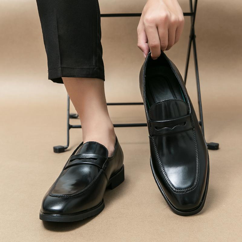 Fashion Man Shiny Loafers Men Wedding Party Casual Dress Shoes PU Leather Elegant Original Boat Shoes Men Flats Plus Size 38-48