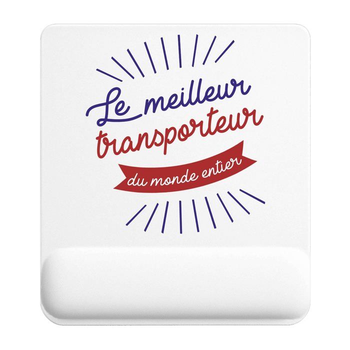 Tapis de souris - PLANETEE - Transporteur Meilleur monde - 22x18 cm - Ép. 3 mm - Surface anti‑dérapante
