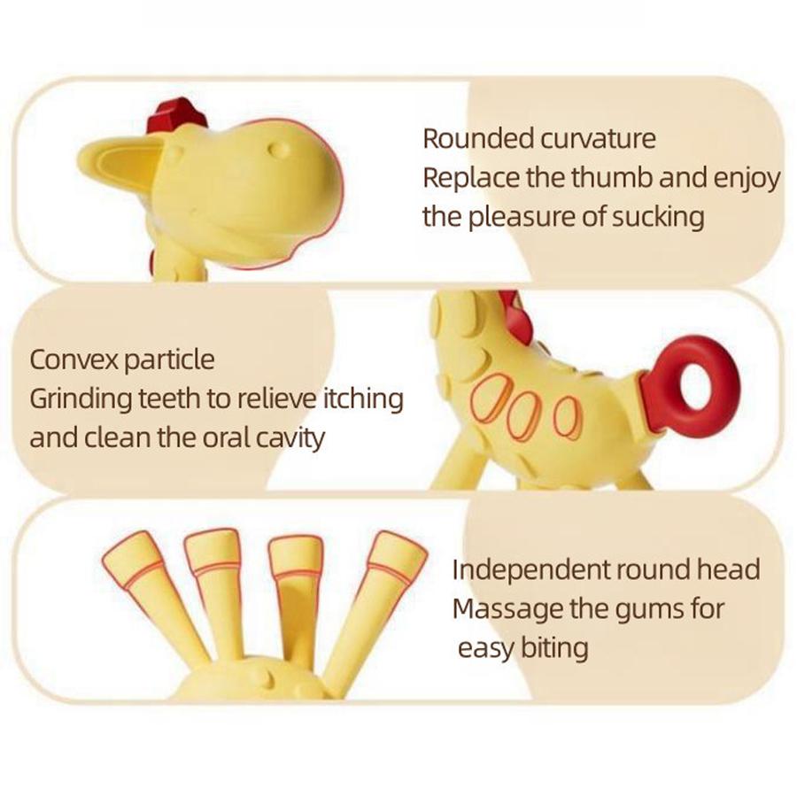 Аксессуары для фотосъемки Детский прорезыватель для зубов «Жираф» Создан для прорезывания зубов у детей Успокаивает зудящие молочные зубы Подарок на день рождения Удобство