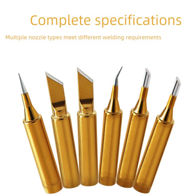 Универсальное паяльное жало Karendo 936 — внутренний нагрев золотого цвета, совместимо с серией 900, заостренное, в форме ножа, в форме подковы.