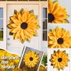 16.54 Inch Sunflower Wreath for Front Door Artificial Sunflower Burlap Garland Farmhouse