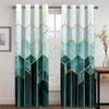 3D Cheap Modern Black and White Classic Gradient Marble 2 Pieces Thin Shading Window Curtain for Living Room Bedroom Decor Hook