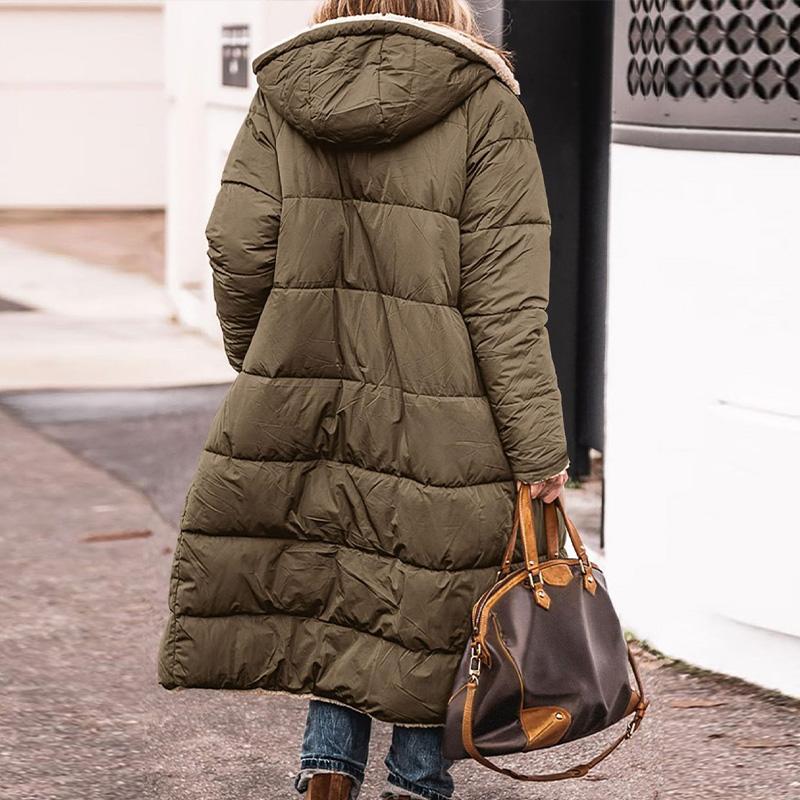 Женская зимняя модная одежда 2024 года, большие теплые длинные флисовые пальто, куртка из овечьей шерсти с обеих сторон