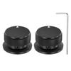 Uxcell Aluminum Potentiometer Universal Volume Tone Control Knob with Arrow Indicator for Black 2-Piece Knob, 1/4" (6mm) Guitar, 4/5" (34x20mm)