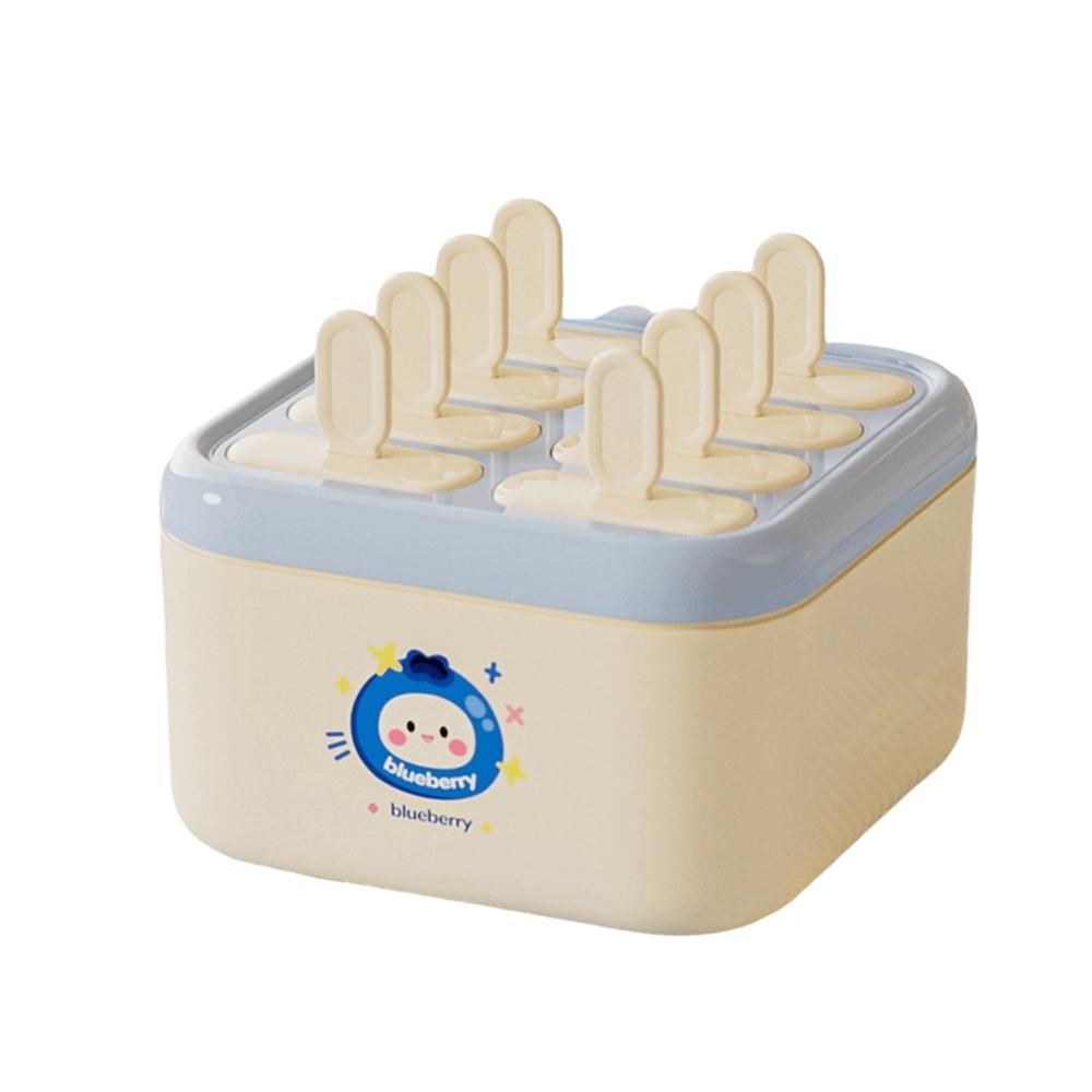 Cartoon Maker Ice Pop Trays 8 Grids Ice Pop Maker Food Grade Ice Cream Box Summer