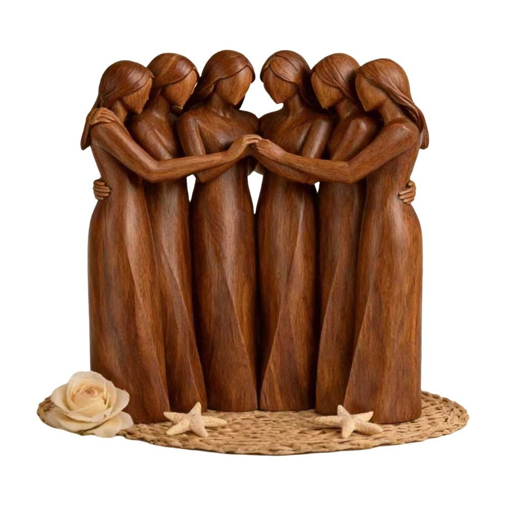 Resin Sisters Figurine Realistic Desktop Decorations Perfect Harmony Friendship Sculpture Office
