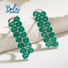 Великолепный дизайн, легкие роскошные серьги с натуральным зеленым агатом, женские серьги из стерлингового серебра 925 пробы, лето 2023, новые изысканные ювелирные изделия, подарок