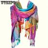 Spring and Autumn Mixed Scarf Dual-use Jacquard Color Long Scarf Travel Photography Shawl Women's Headscarf