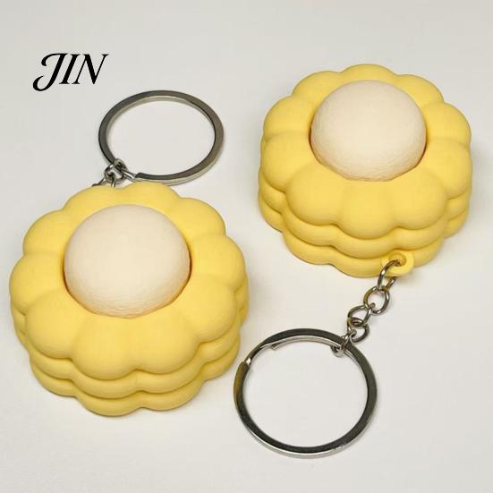 Cute Keychain for Backpack Corn Shape Fidget Toy, 3D Printed Decompression Button Pendant, Corn-shaped Pendant Stress Relief Smooth Texture