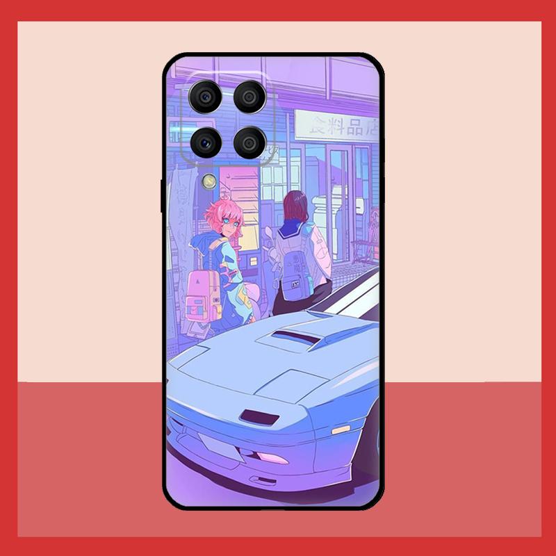 JDM Vaporwave Glitch Аниме Чехол Для Samsung Galaxy M11 M31 M14 M34 M54 M12 M32 M52 M15 M13 M06 M16 M36 M56 M53 M35 M55