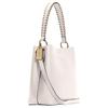 New COACH Town Polished Pebble Leather With Smooth Leather Shoulder Bag, Crossbody Bag Medium Size Women's Chalk White C4109-IMSUT