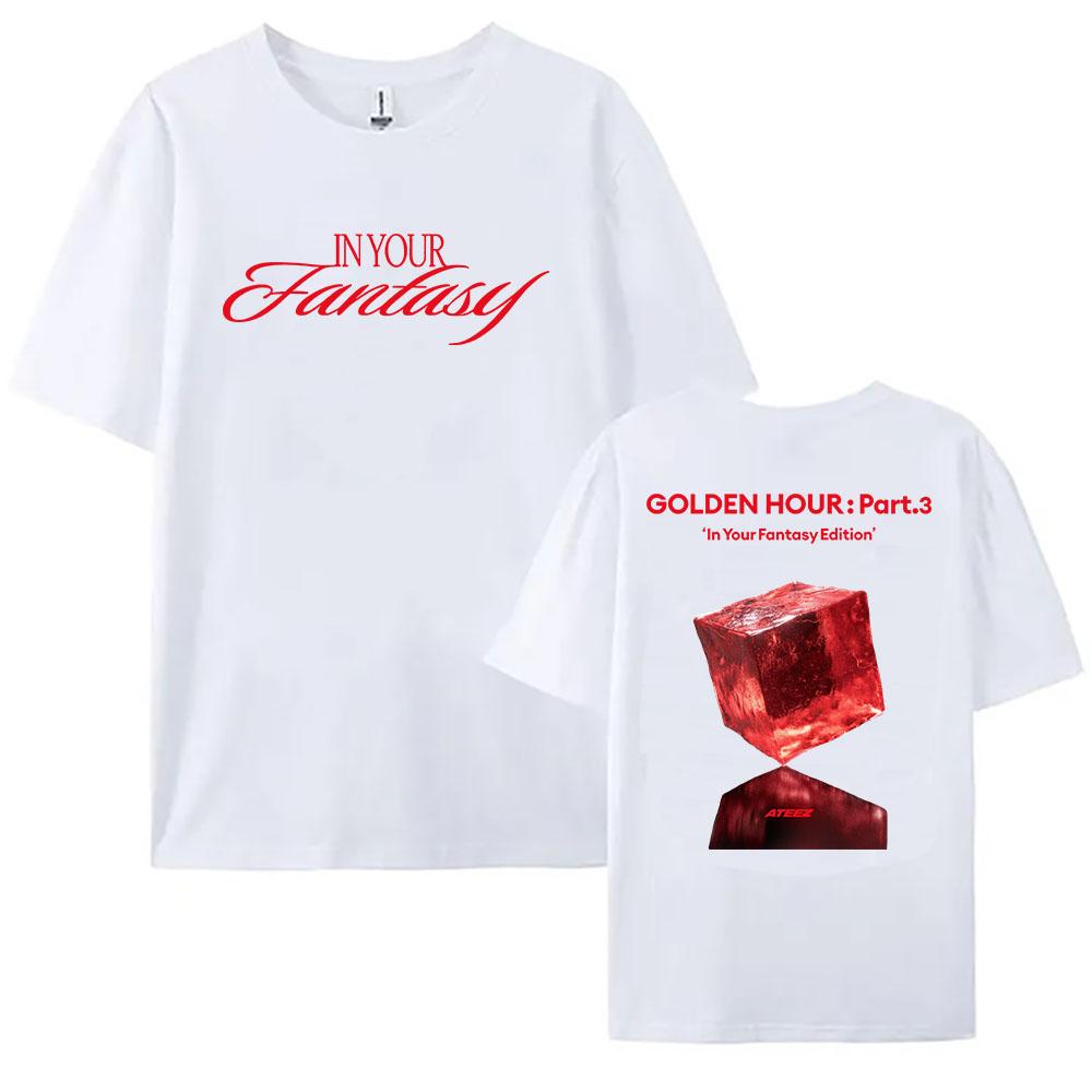 GOLDEN HOUR : Part.3 In Your Fantasy Edition T-shirt ATEEZ Boys Band Korean Style Tshirts Unisex Streetwear Fashion Women Tees