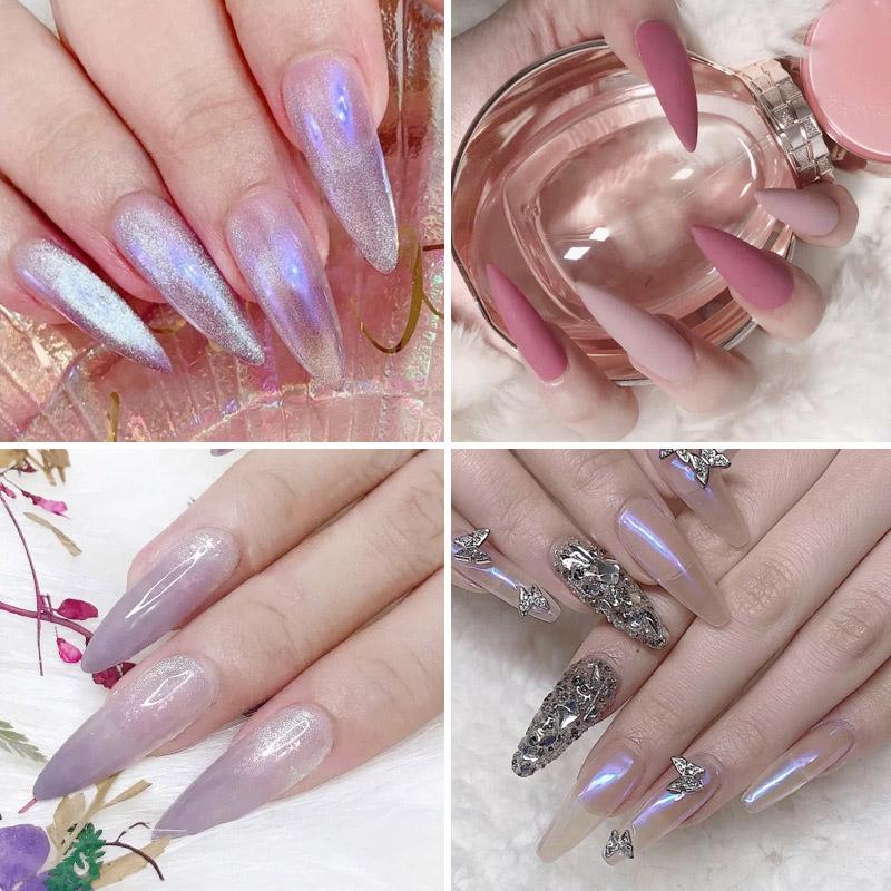 500 Pcs Boxed Transparent Coffin Fake Nails Natural Long Ballet Full Coverage Nail Tips Decorations Pressed On The Nails
