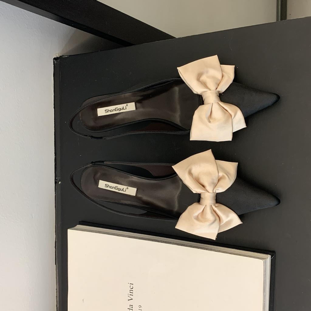 Летние французские задние пустые одинарные туфли женские туфли модные универсальные сандалии с сумкой